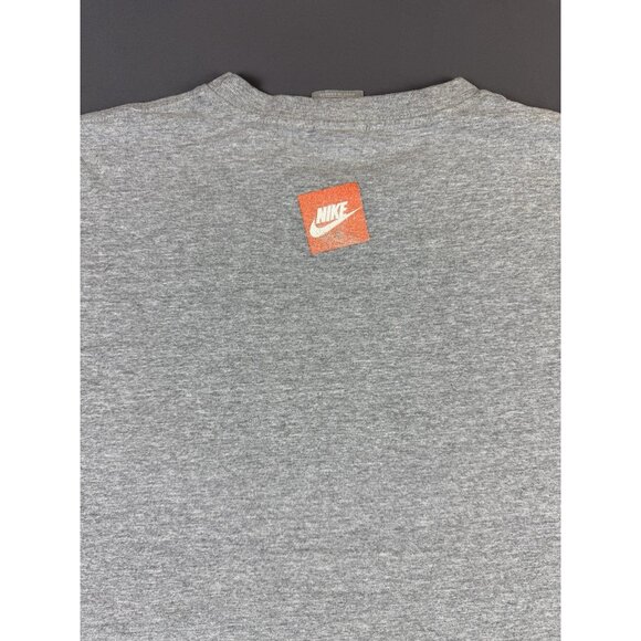 Rare Vintage Y2K Nike Swoosh Just Do It Classic Slogan Ad Grey Shirt Silver Tag - Picture 5 of 8